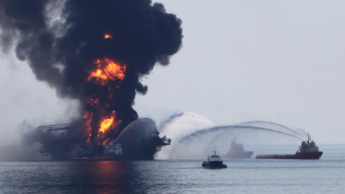 Deepwater oil rig explosion
