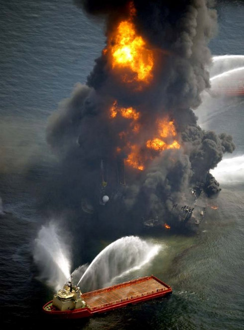 Deepwater Oil Rig Fire