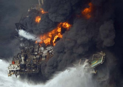 Deepwater Oil Rig Fire